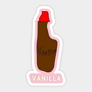 Vanilla Bottle, Mexican Vanilla, Happy Vanilla, Funny T-Shirt, Funny Tee, Badly Drawn, Bad Drawing Sticker